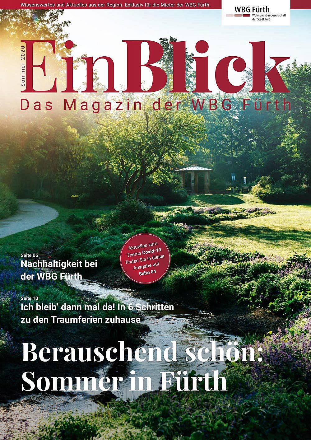 Wbg Fuerth Mietermagazin 2020 Sommer Vorschau