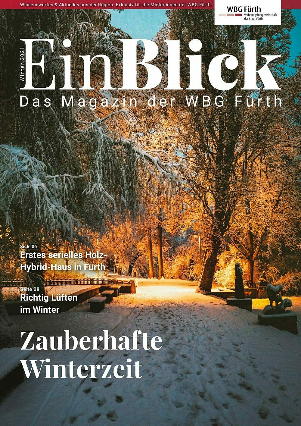 Wbg Fuerth Mietermagazin 2021 Winter Vorschau