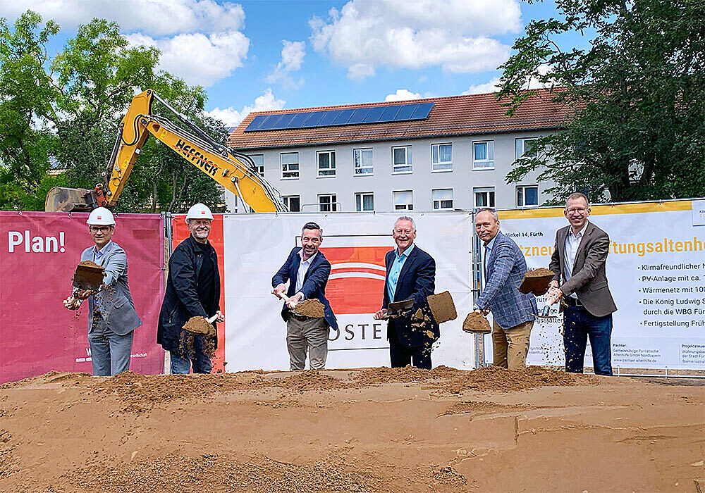 Wbg fuerth spatenstich stiftungsaltenheim stiller winkel 14